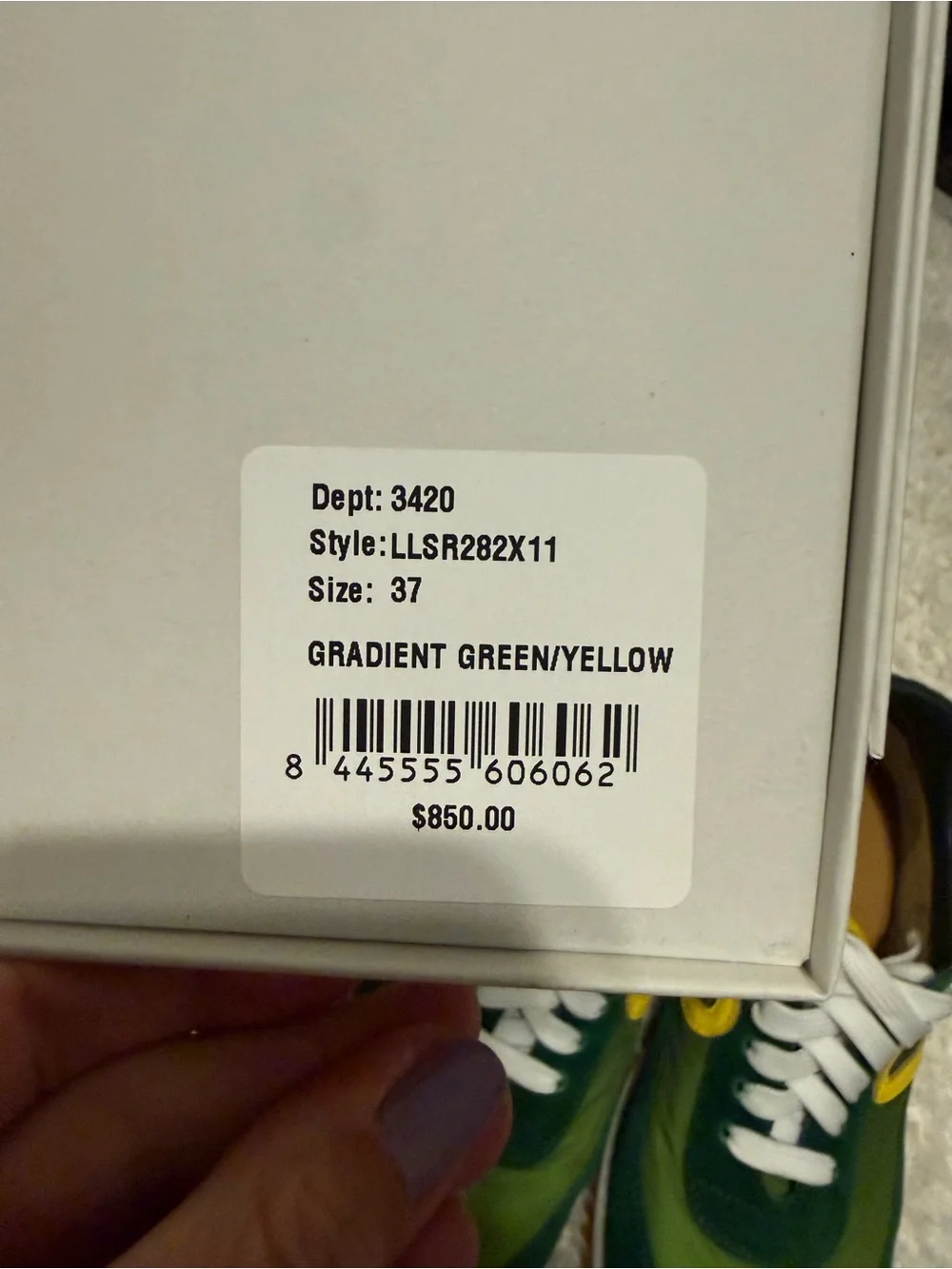 AUTHENTIC LOEWE FLOW SNEAKERS GRADIENT GREEN